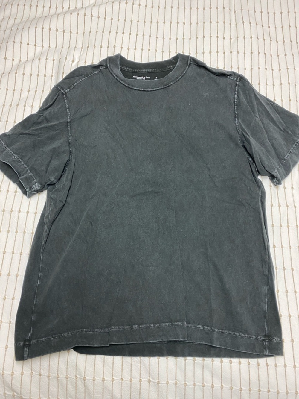 Abercrombie & Fitch Washed Charcoal Short Sleeve Tee
